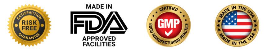 Aquaburn  - Certification badges: GMP, FDA, Non-GMO, Made in USA, Natural Ingredients